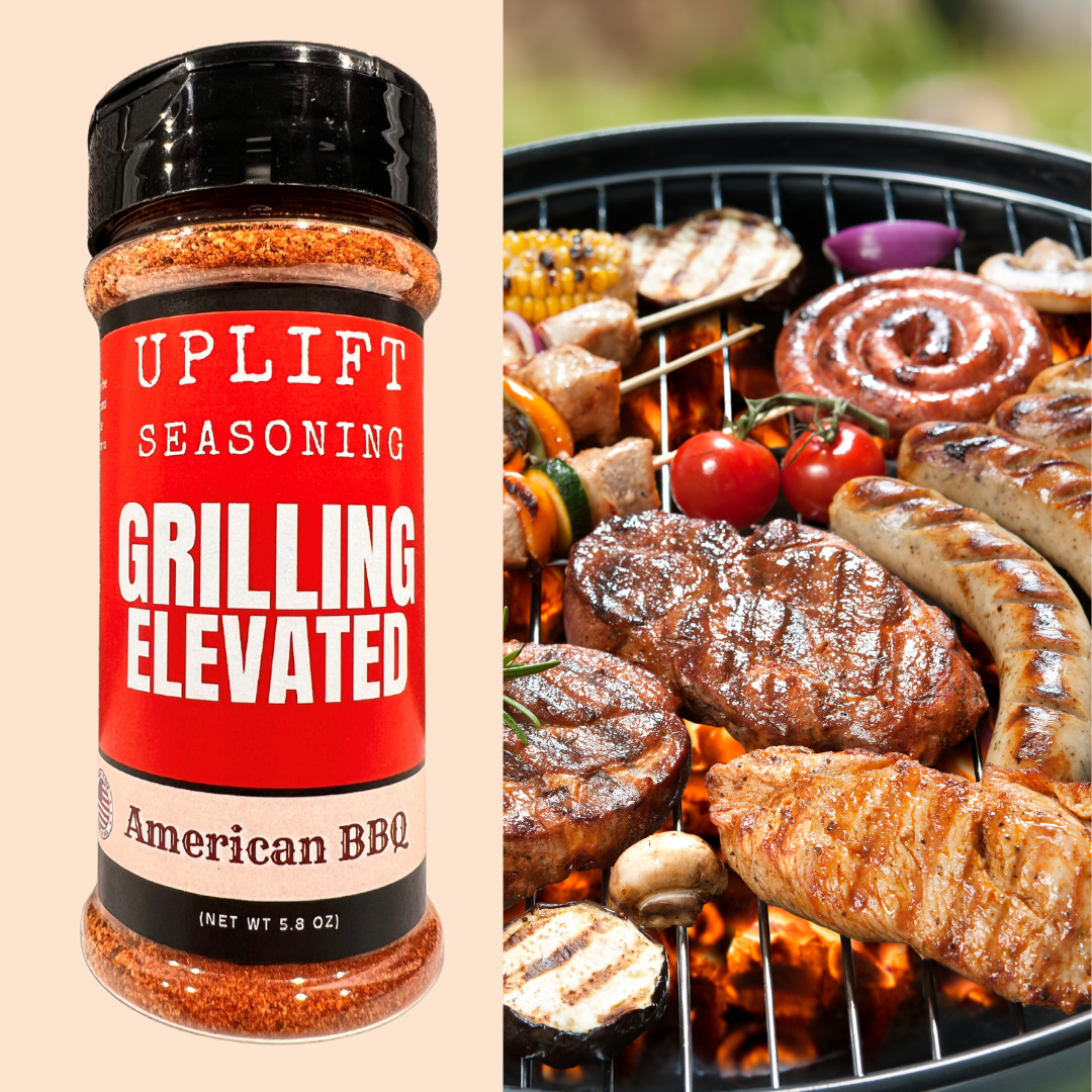 Uplift Seasoning American Barbecue, Grilling Elevated by Dan Patch Farms Premium Flavor Spice Blend, Large Shaker