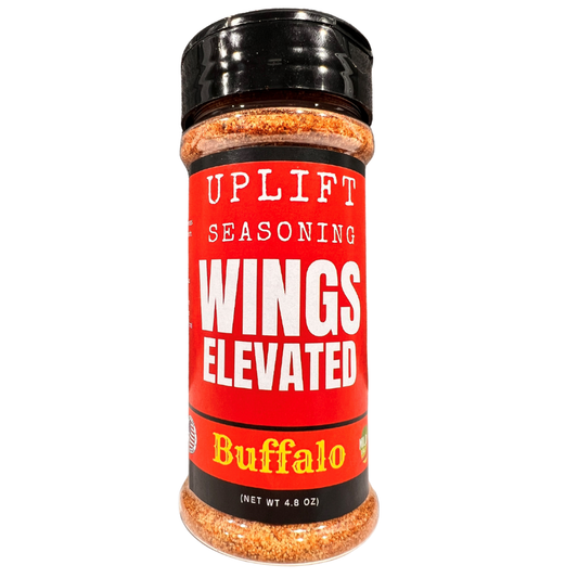 Uplift Seasoning Buffalo, Wings Elevated by Dan Patch Farms Premium Flavor Spice Blend, Large Shaker