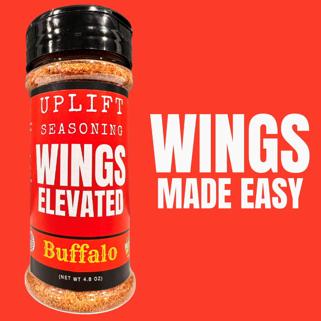 Uplift Seasoning Buffalo, Wings Elevated by Dan Patch Farms Premium Flavor Spice Blend, Large Shaker