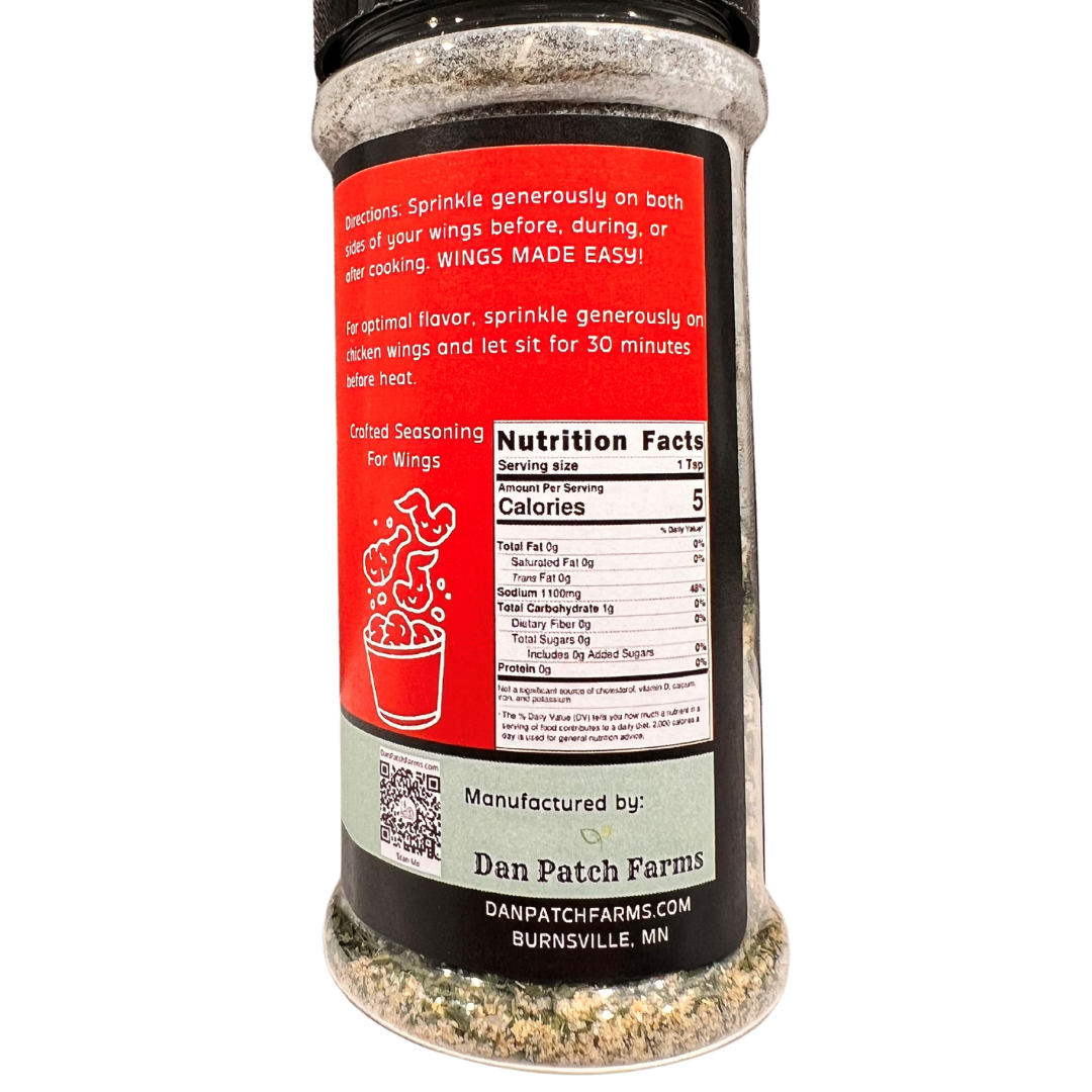 Uplift Seasoning Dill Pickle, Wings Elevated by Dan Patch Farms Premium Flavor Spice Blend, Large Shaker