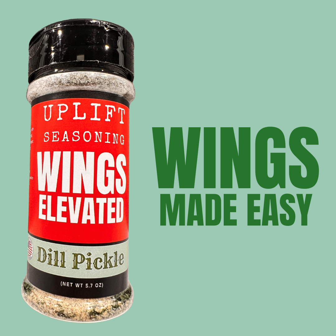 Uplift Seasoning Dill Pickle, Wings Elevated by Dan Patch Farms Premium Flavor Spice Blend, Large Shaker