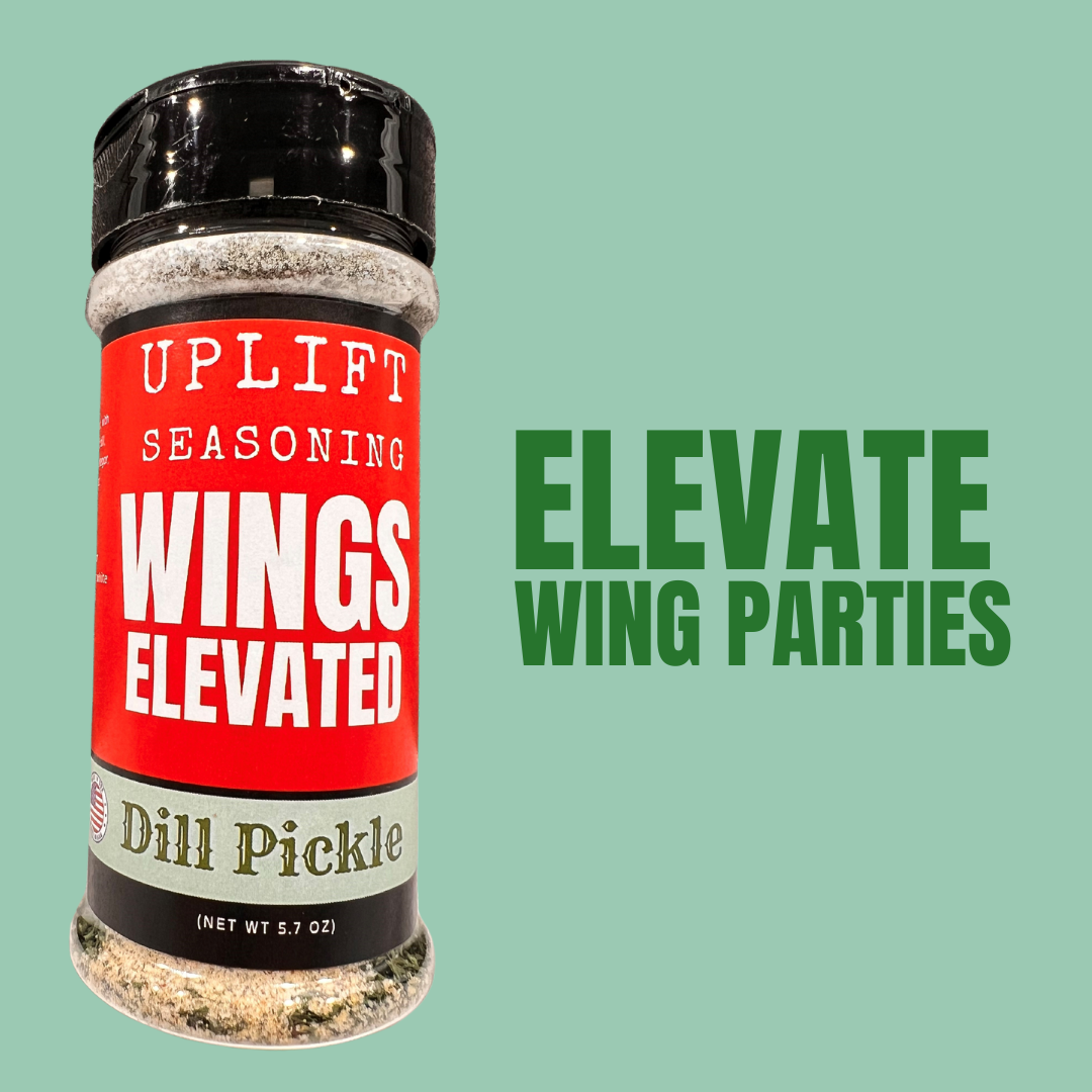 Uplift Seasoning Dill Pickle, Wings Elevated by Dan Patch Farms Premium Flavor Spice Blend, Large Shaker