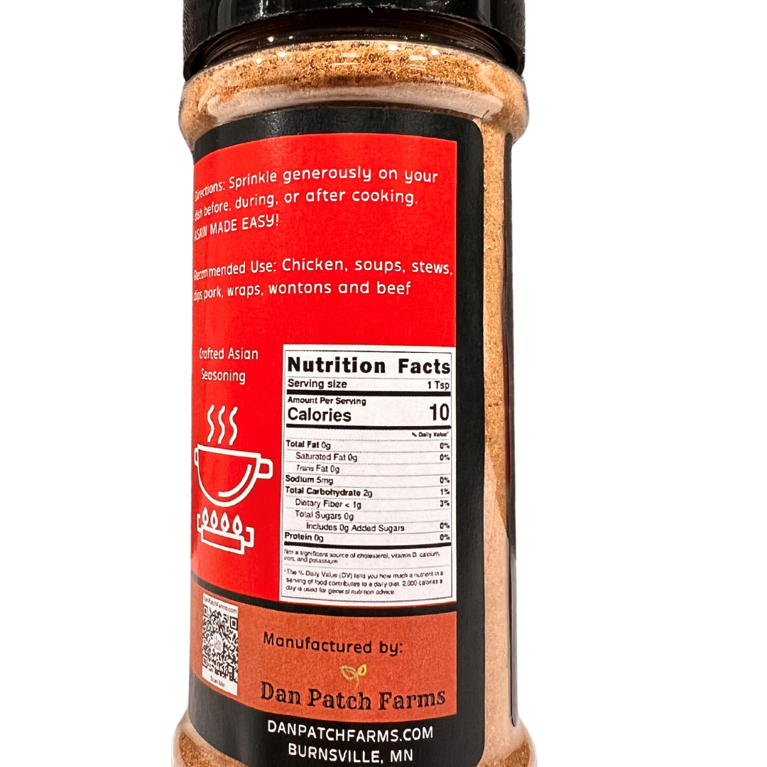 Uplift Seasoning Five Spice, Asian Elevated by Dan Patch Farms Premium Flavor Spice Blend, Large Shaker