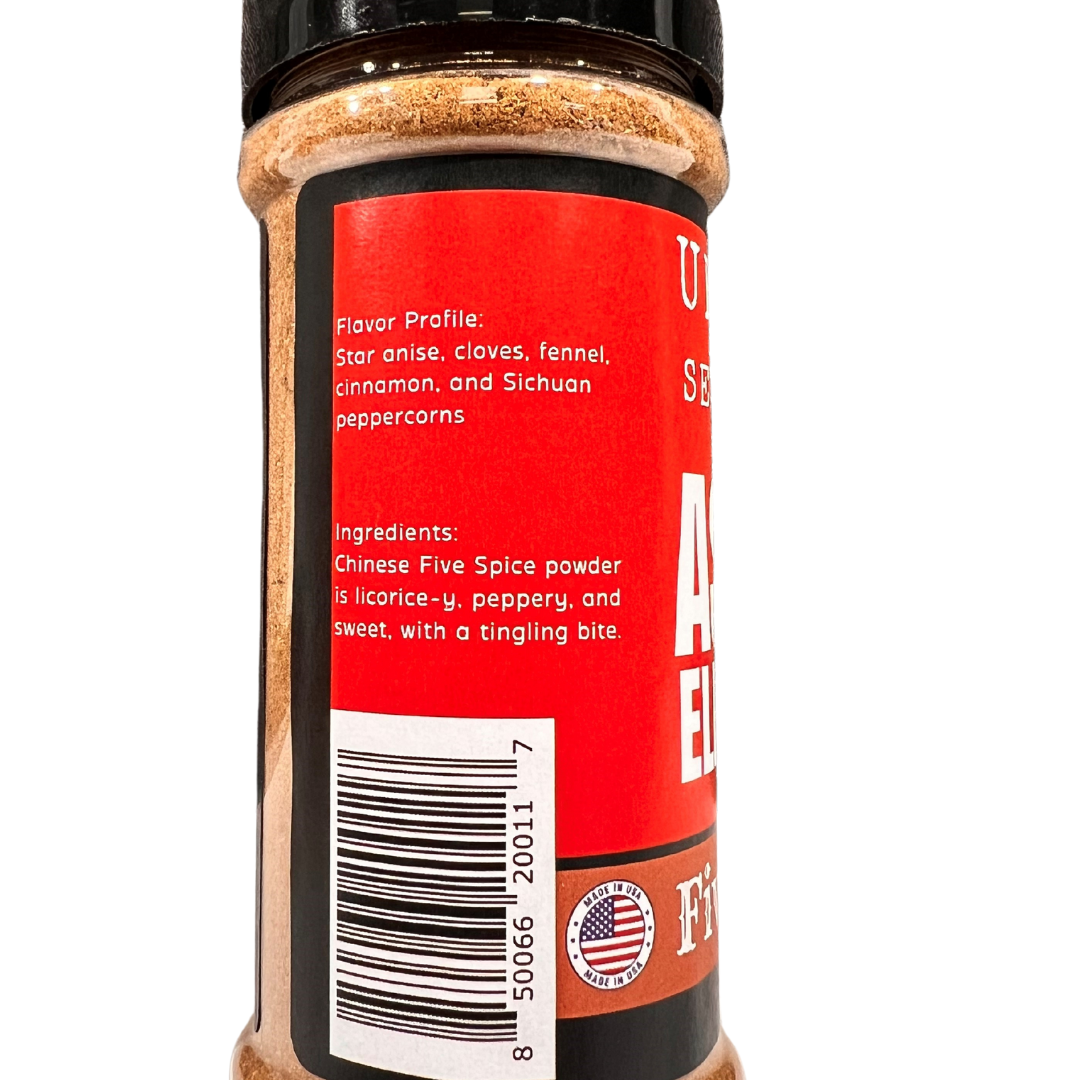 Uplift Seasoning Five Spice, Asian Elevated by Dan Patch Farms Premium Flavor Spice Blend, Large Shaker