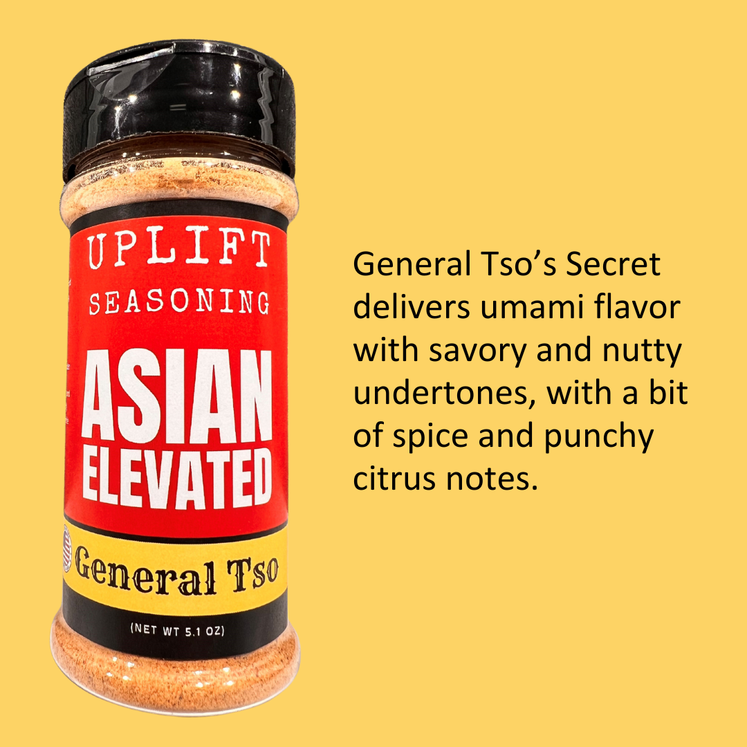 Uplift Seasoning General Tso, Asian Elevated by Dan Patch Farms Premium Flavor Spice Blend, Large Shaker