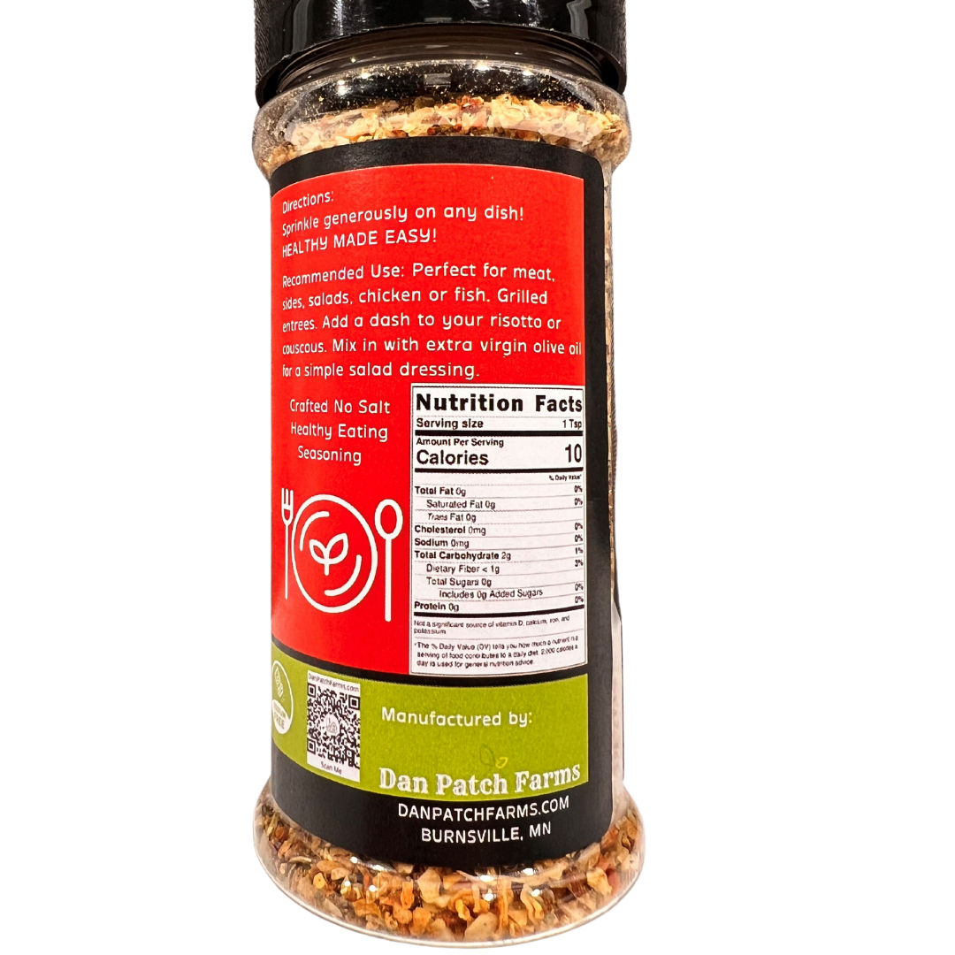 Uplift Seasoning Healthy Choice, Salt-Free Elevated by Dan Patch Farms Premium Flavor Spice Blend, Large Shaker