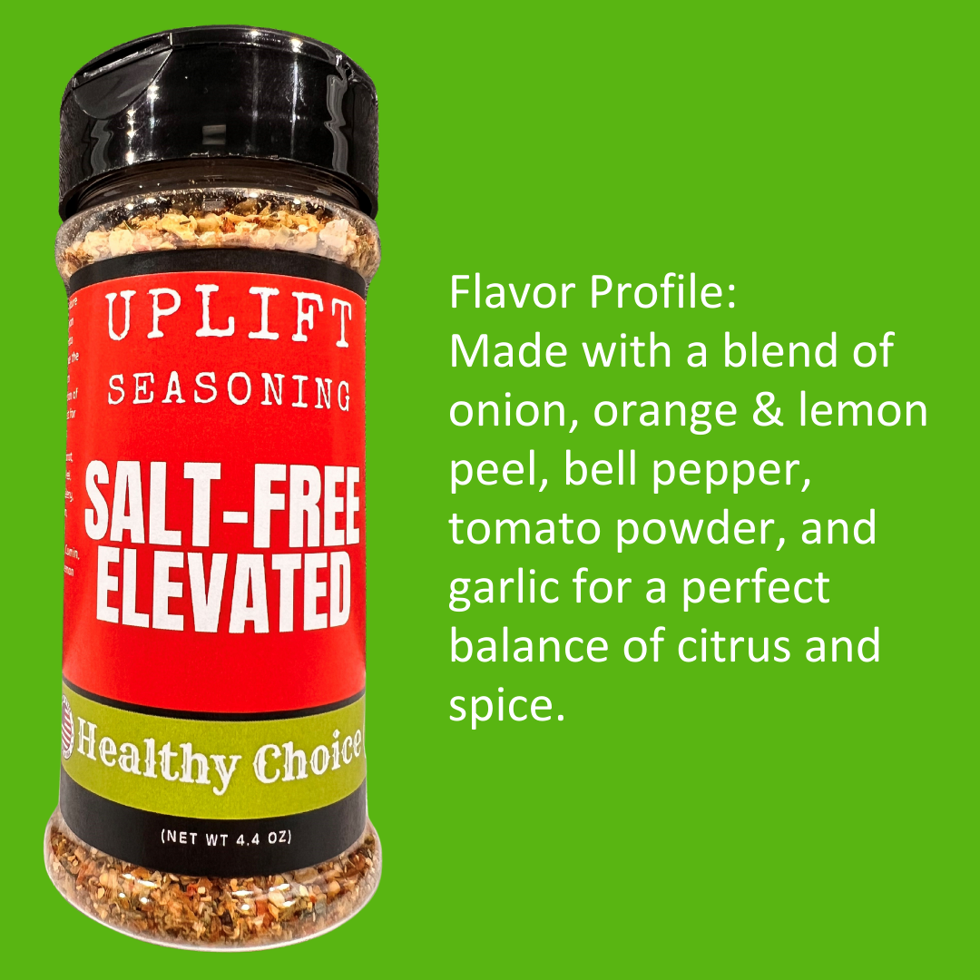 Uplift Seasoning Healthy Choice, Salt-Free Elevated by Dan Patch Farms Premium Flavor Spice Blend, Large Shaker