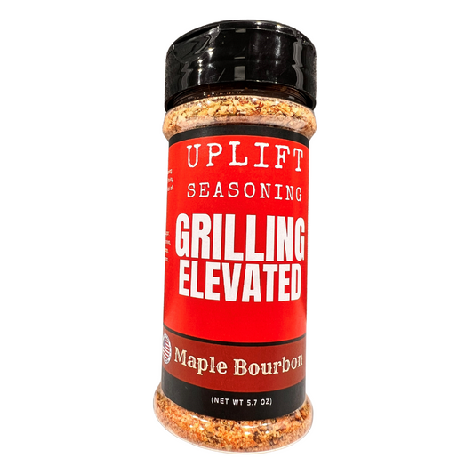 Uplift Seasoning Maple Bourbon, Grilling Elevated by Dan Patch Farms Premium Flavor Spice Blend, Large Shaker