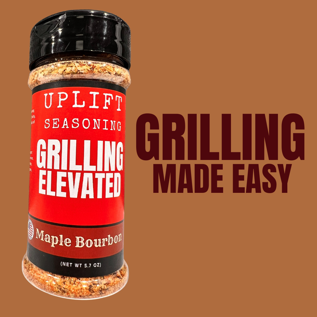 Uplift Seasoning Maple Bourbon, Grilling Elevated by Dan Patch Farms Premium Flavor Spice Blend, Large Shaker