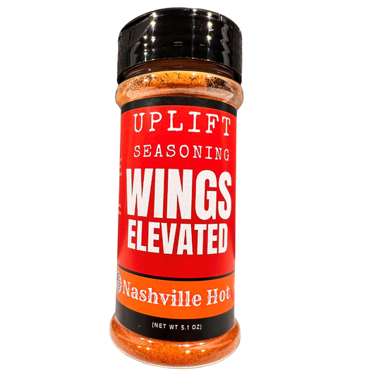 Uplift Seasoning Nashville Hot, Wings Elevated by Dan Patch Farms Premium Flavor Spice Blend, Large Shaker