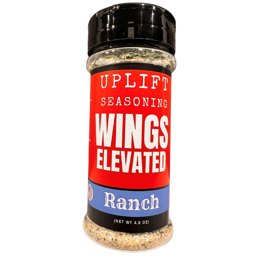 Uplift Seasoning Ranch, Wings Elevated by Dan Patch Farms Premium Flavor Spice Blend, Large Shaker