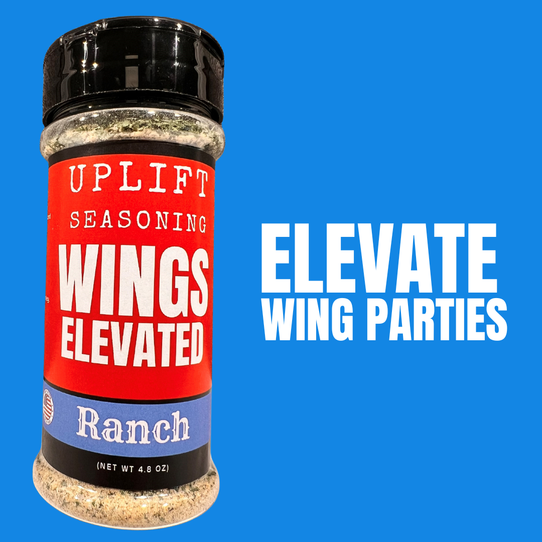 Uplift Seasoning Ranch, Wings Elevated by Dan Patch Farms Premium Flavor Spice Blend, Large Shaker