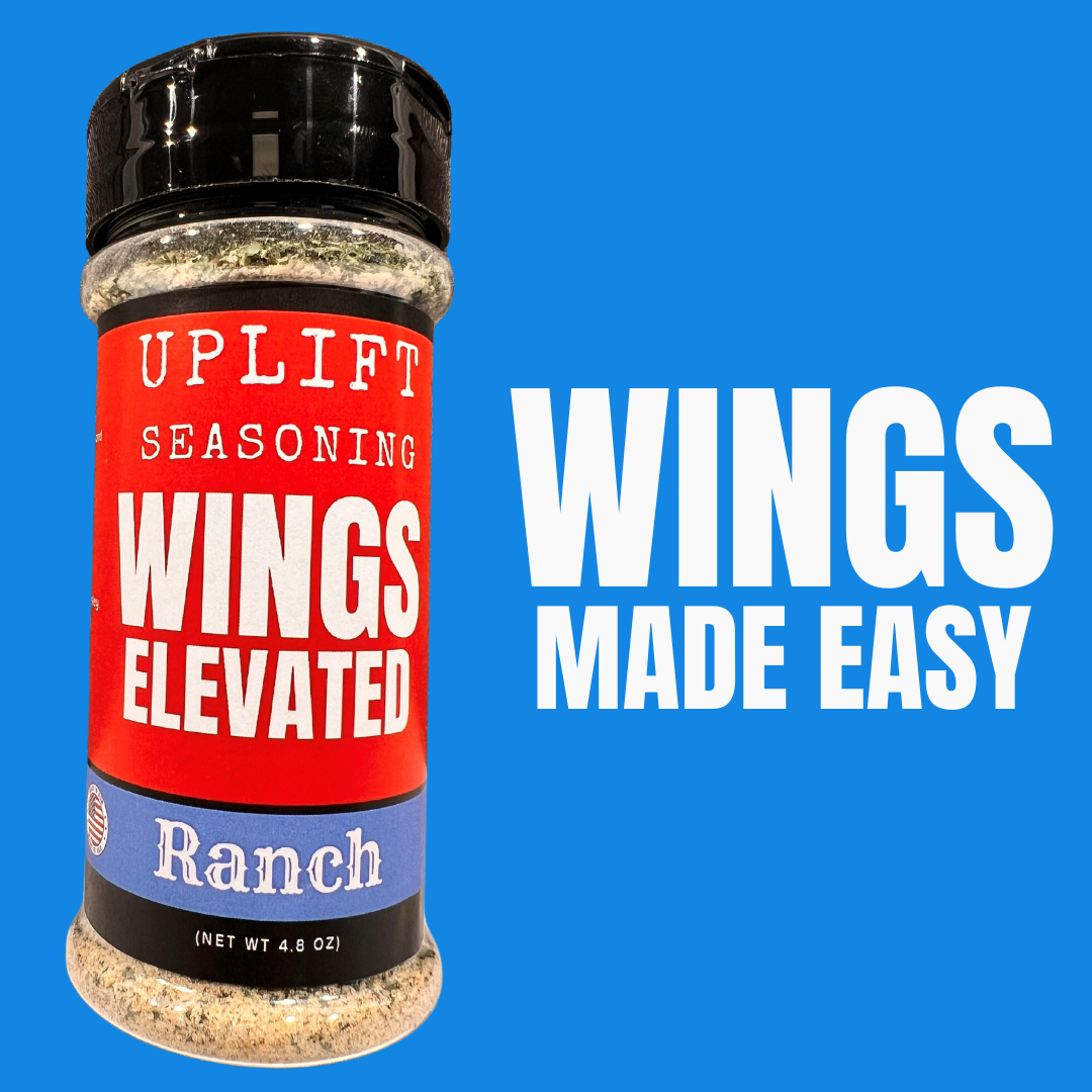 Uplift Seasoning Ranch, Wings Elevated by Dan Patch Farms Premium Flavor Spice Blend, Large Shaker