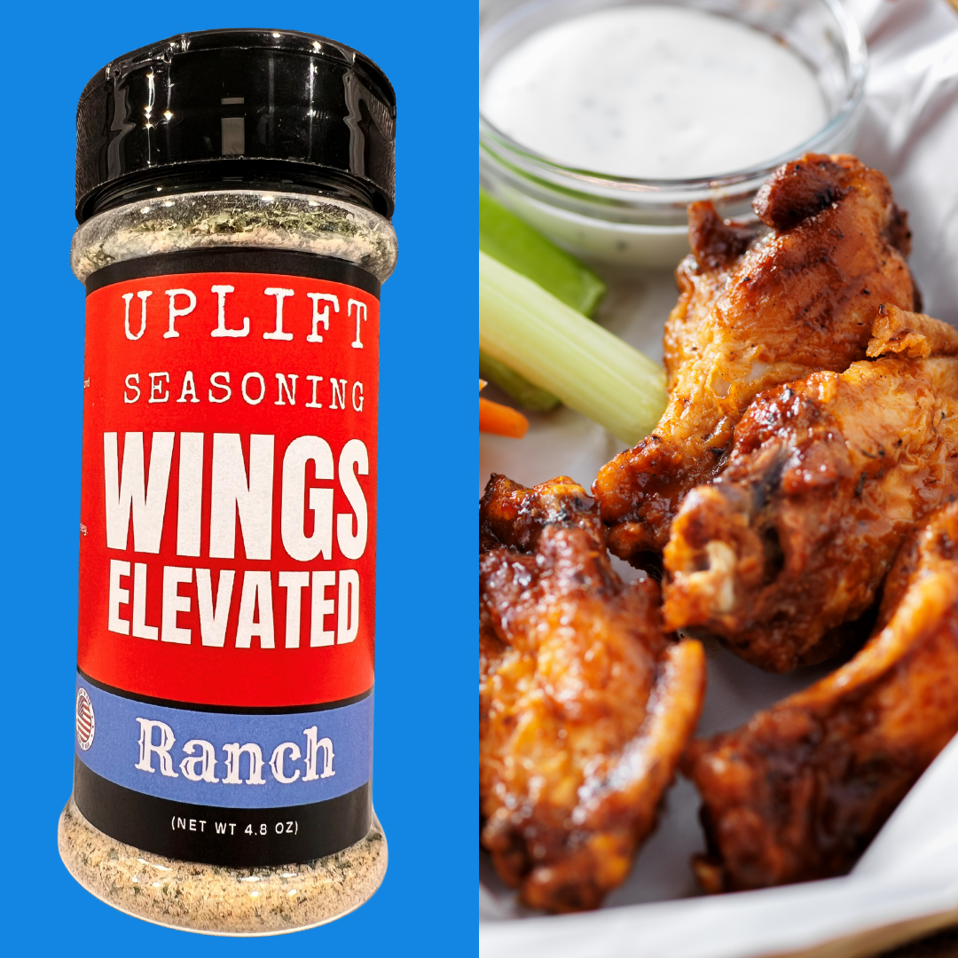 Uplift Seasoning Ranch, Wings Elevated by Dan Patch Farms Premium Flavor Spice Blend, Large Shaker